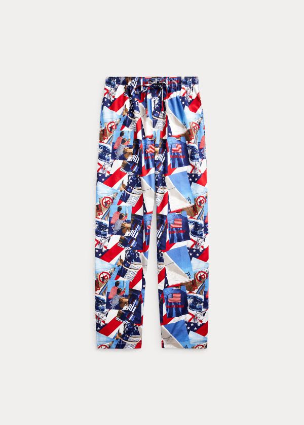 Pantalones De Pijama Polo Ralph Lauren Hombre Multicolor - Novelty-Print - YNGFK2197